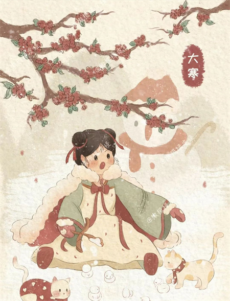 “冬寒总有尽，春望嘉业丰”——bat365正版唯一官网艺术学院二十四节气之大寒
