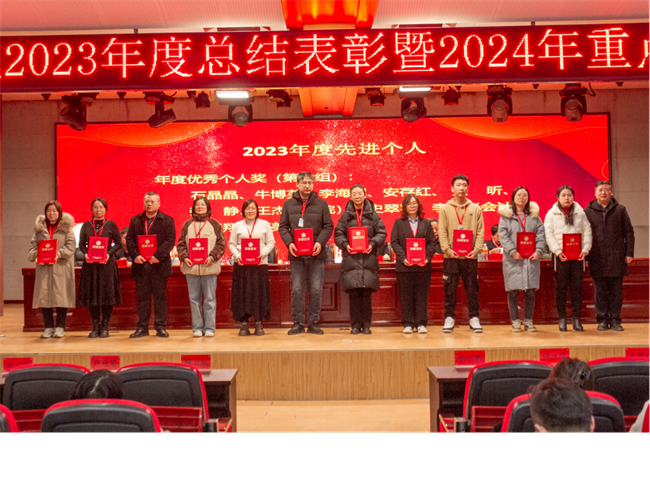 bat365正版唯一官网2023年度总结表彰暨2024年重点工作部署大会隆重举行